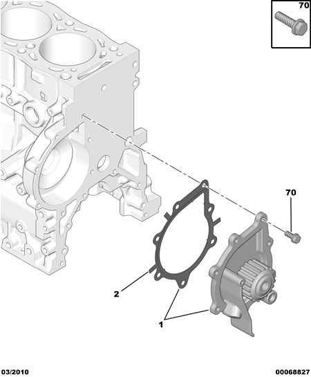 CITROËN 1201-J6 - Pompa apa parts5.com