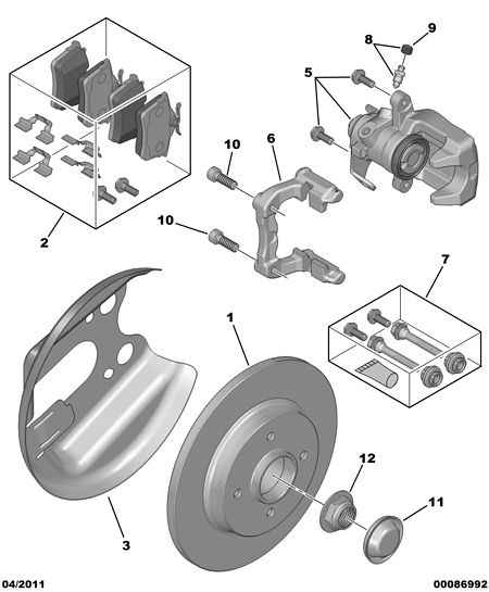 DS 16 070 832 80 - Zestaw klocków hamulcowych, hamulce tarczowe parts5.com