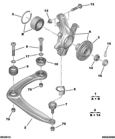 PEUGEOT (DF-PSA) 3640 68 - Támasztó / vezetőcsukló parts5.com