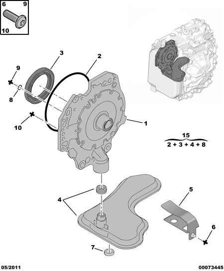 CITROËN/PEUGEOT 2263 33 - Hidraulikus szűrő, automatikus váltó parts5.com