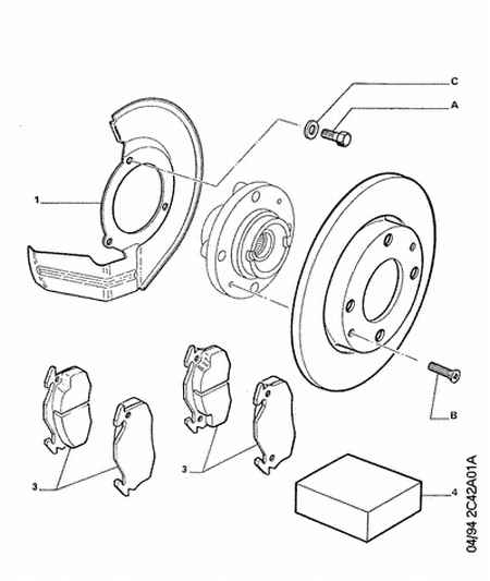 CITROËN 4250 69 - Σετ τακάκια, δισκόφρενα parts5.com