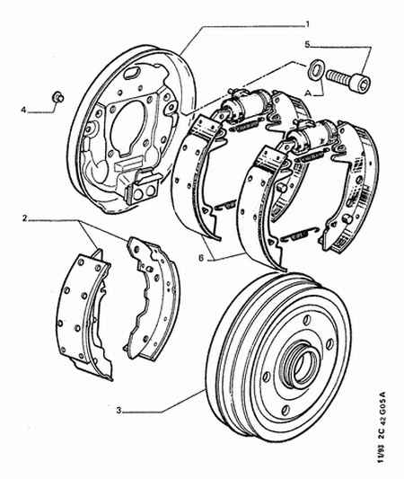 CITROËN 4241 71 - Garnitura zavorne celjusti parts5.com