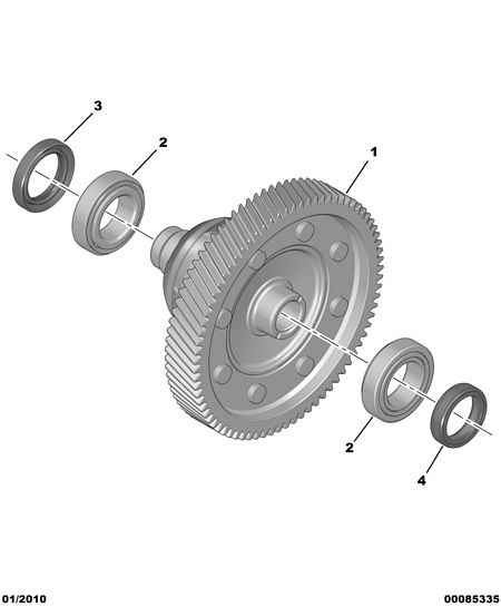 PEUGEOT 16 088 167 80 - Bague d'étanchéité, boîte de transfert parts5.com