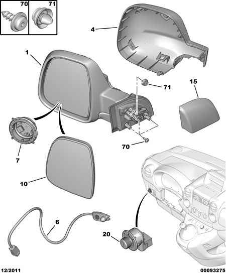 CITROËN 16 081 812 80 - Mirror Glass, outside mirror parts5.com