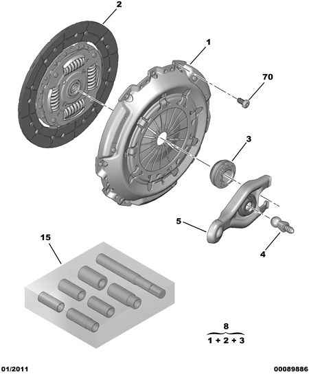 CITROËN 2052 J1 - Kit de embrague parts5.com