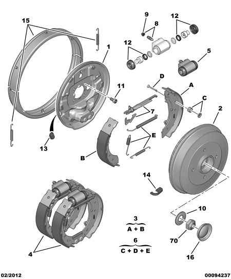 PEUGEOT 4241 9F - Zestaw szczęk hamulcowych parts5.com