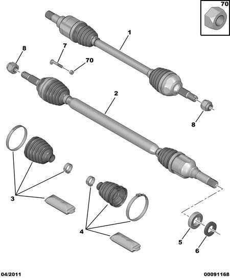 PEUGEOT 3287 95 - Bellow, drive shaft parts5.com