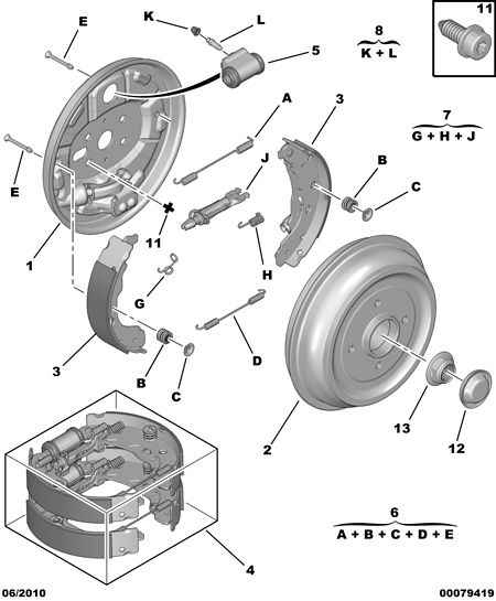 PEUGEOT 16 066 311 80 - Brake Shoe Set parts5.com