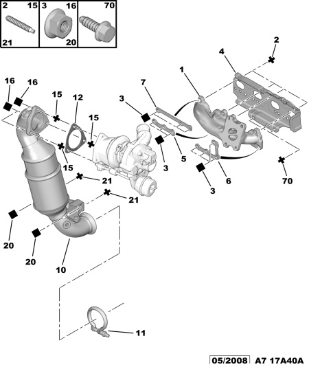 PEUGEOT 1718.43 - Гайка parts5.com