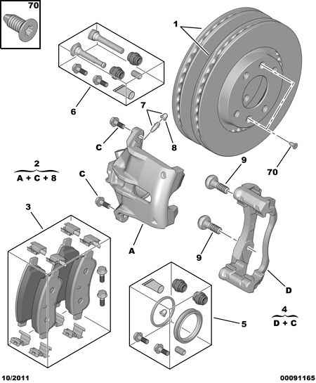 PEUGEOT 16 104 896 80 - Komplet kočnih obloga, disk kočnica parts5.com