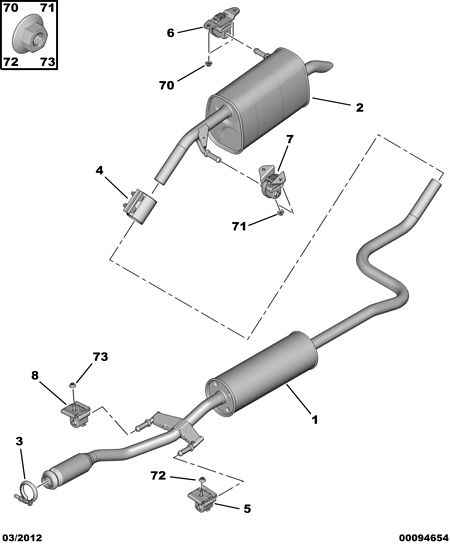 CITROËN 1713.53 - Соединительные элементы, система выпуска parts5.com