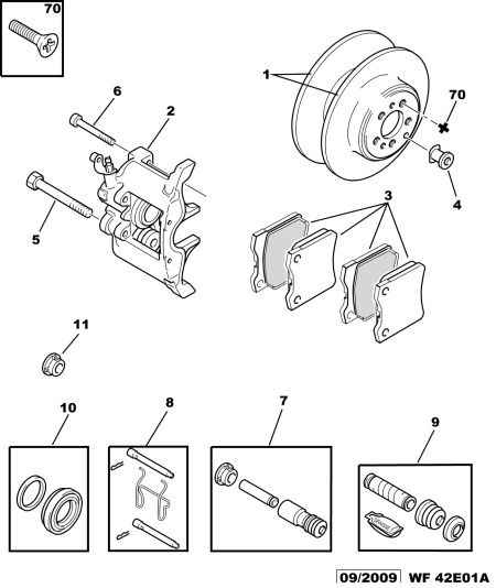 PEUGEOT (DF-PSA) 4252.08 - Set placute frana,frana disc parts5.com