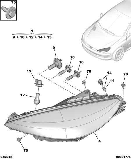 CITROËN 6216.51 - Bulb, cornering light parts5.com