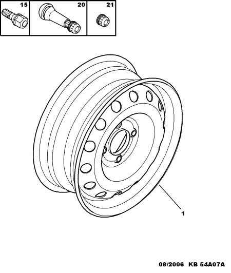 CITROËN 5405.59 - Pyöränruuvi parts5.com