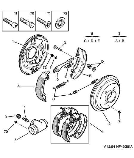 CITROËN 4308 52 - Komplet pribora, kočne papuče parts5.com