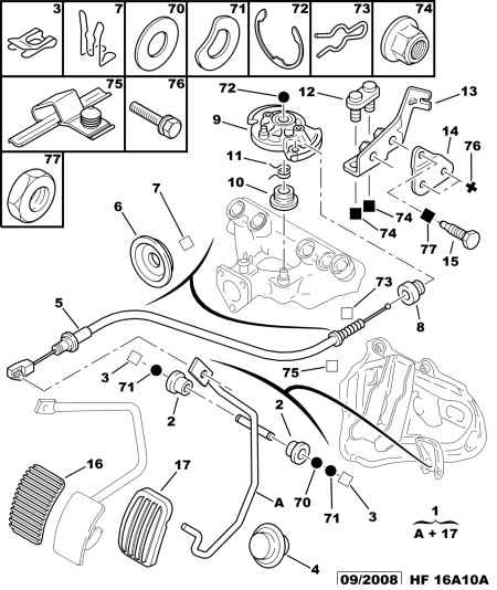 CITROËN 1629 G0 - Linka gazu parts5.com