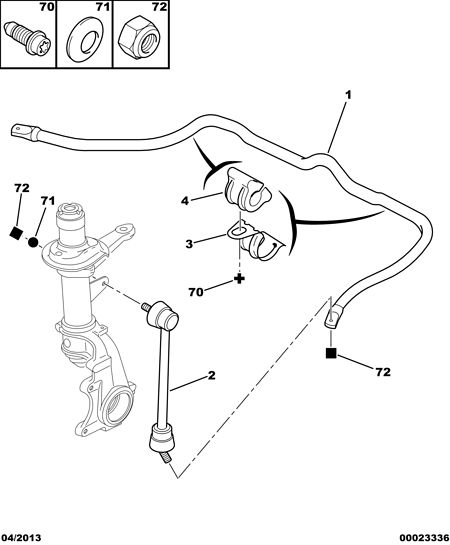 CITROËN 5087 40 - Rod / Strut, stabiliser parts5.com