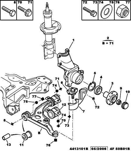 CITROËN 3640.55 - Przegub mocujący / prowadzący parts5.com