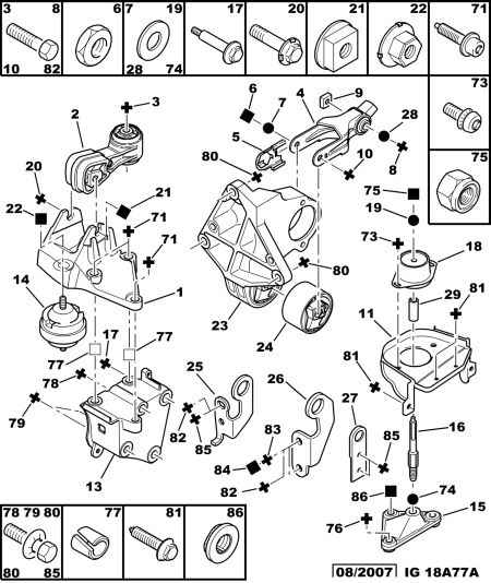 CITROËN 1806 36 - Ulożenie motora parts5.com