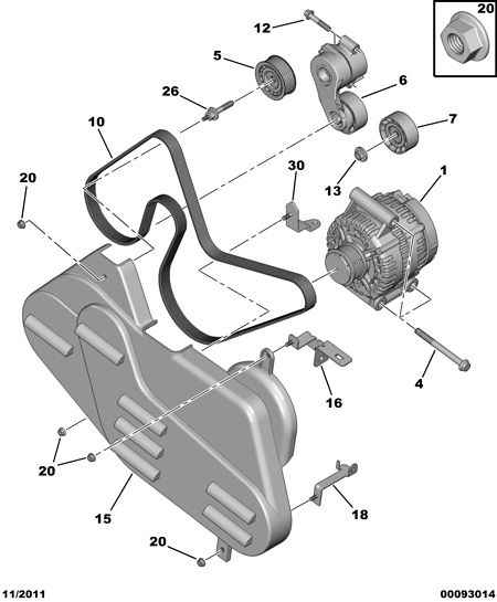 PEUGEOT 5705 EA - Generator / Alternator parts5.com