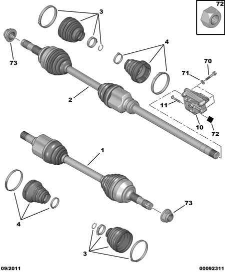 PEUGEOT 3272 PG - Joint Kit, drive shaft parts5.com