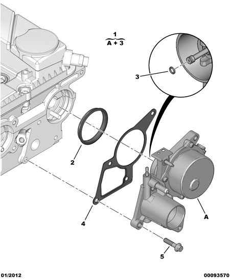 CITROËN/PEUGEOT 4570.18 - Junta, bomba de vacío parts5.com