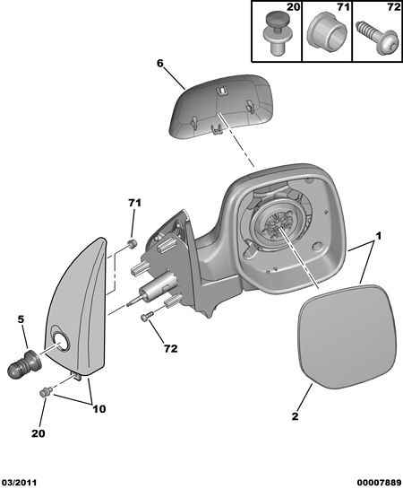 CITROËN 8151 W0 - Sticla oglinda, oglinda retrovizoare exterioara parts5.com