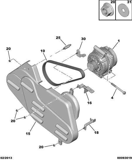 CITROËN/PEUGEOT 5750.XP - Correa trapecial poli V parts5.com