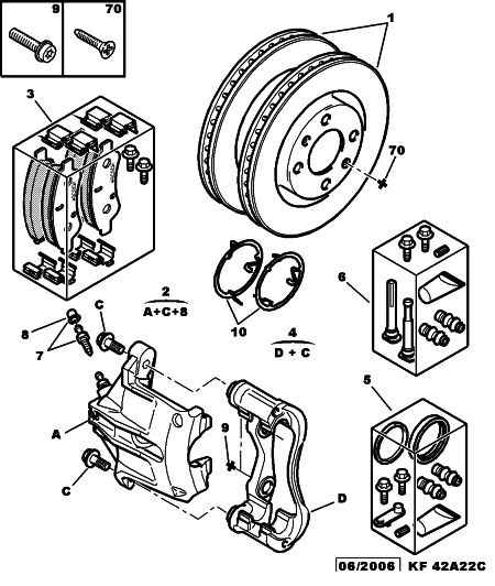 PEUGEOT 4252 76 - Brake Pad Set, disc brake parts5.com