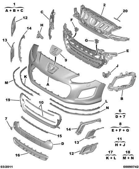 PEUGEOT 96 746 751 XT - Grila ventilatie, bara protectie parts5.com