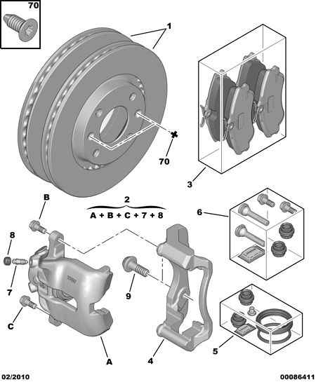 PEUGEOT 4253 79 - Sada brzdových destiček, kotoučová brzda parts5.com