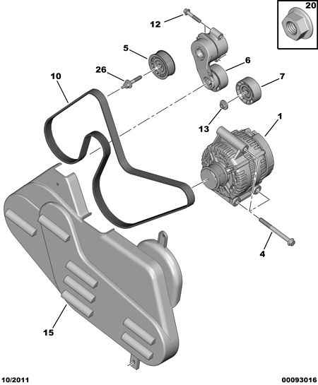 PEUGEOT 5751.F2 - Riemenspanner, Keilrippenriemen parts5.com