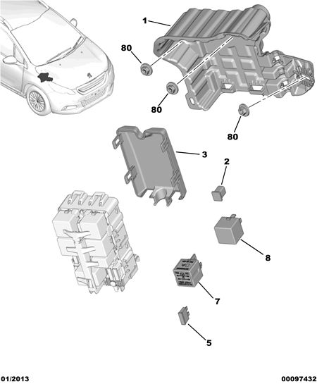 CITROËN 96 730 621 80 - Multifunkcijski rele parts5.com