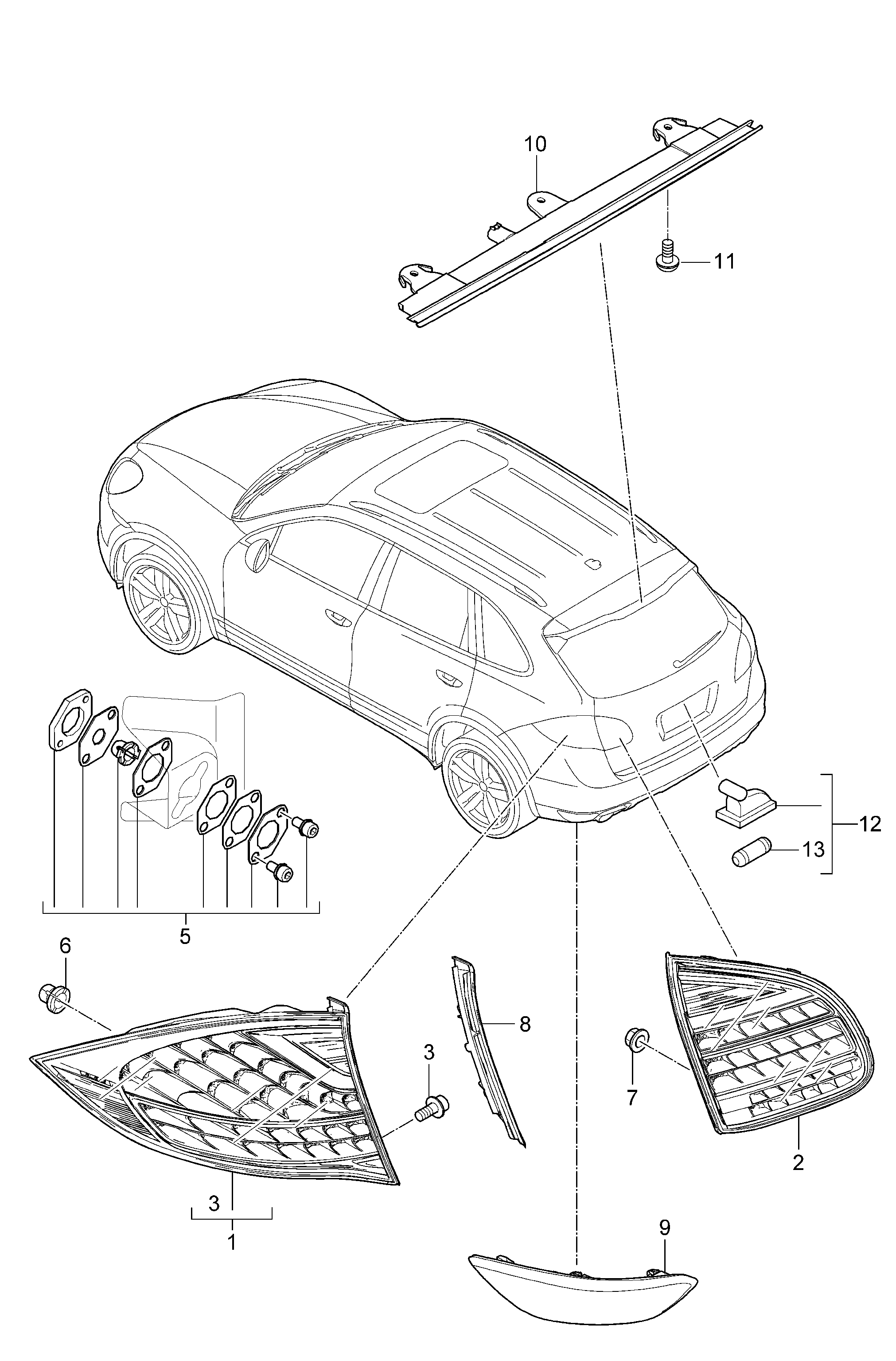 Porsche 95863162000 - Svetlo za registarsku tablicu parts5.com