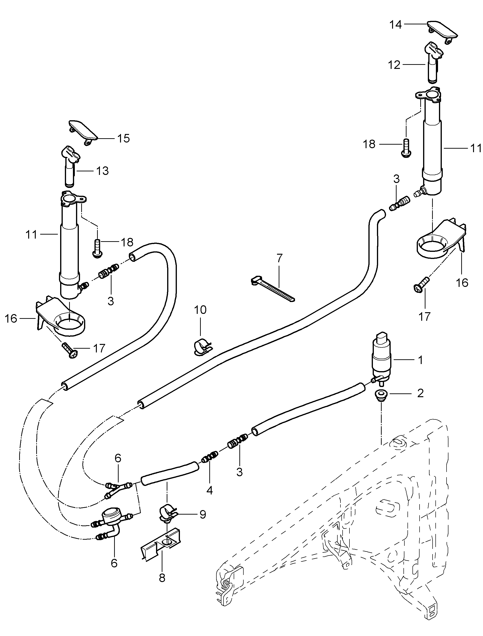 Porsche 955 624 502 00 - Pompe d'eau de nettoyage, nettoyage des phares parts5.com