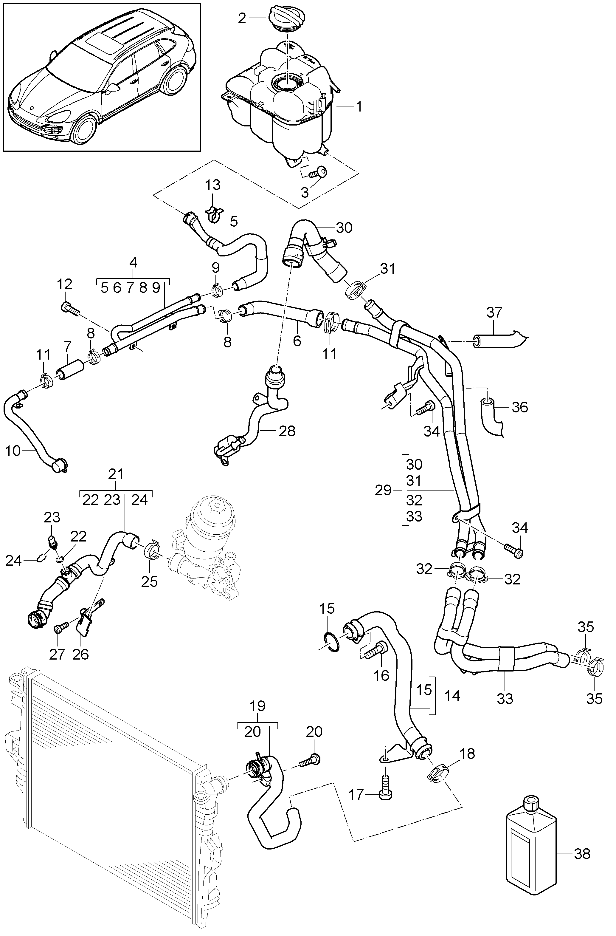 Porsche 955 106 125 01 - Snímač, teplota chladiva parts5.com