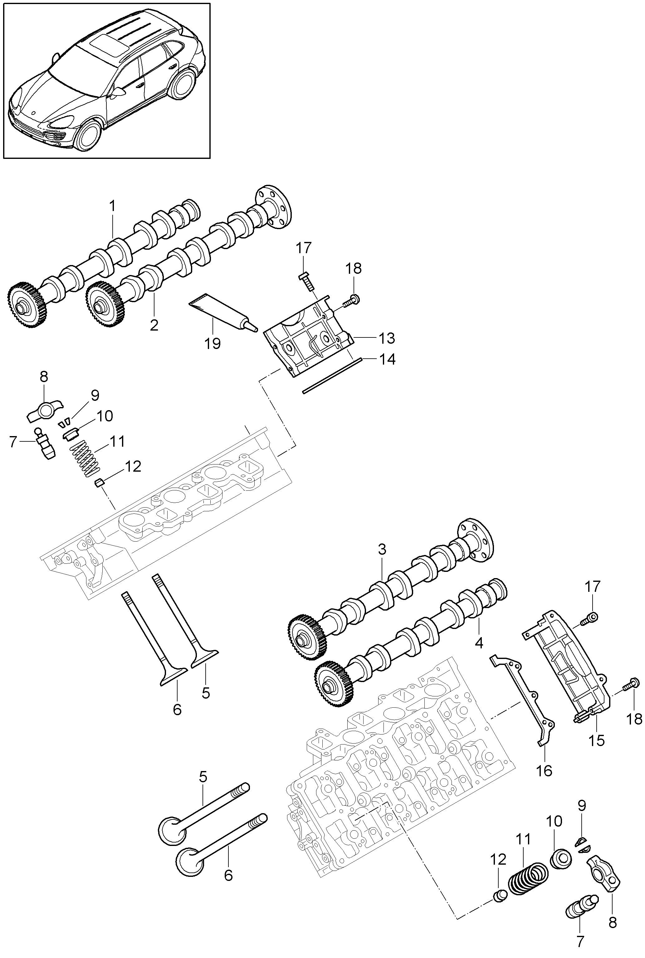 Porsche 955.105.115.10 - Anillo de junta, vástago de válvula parts5.com