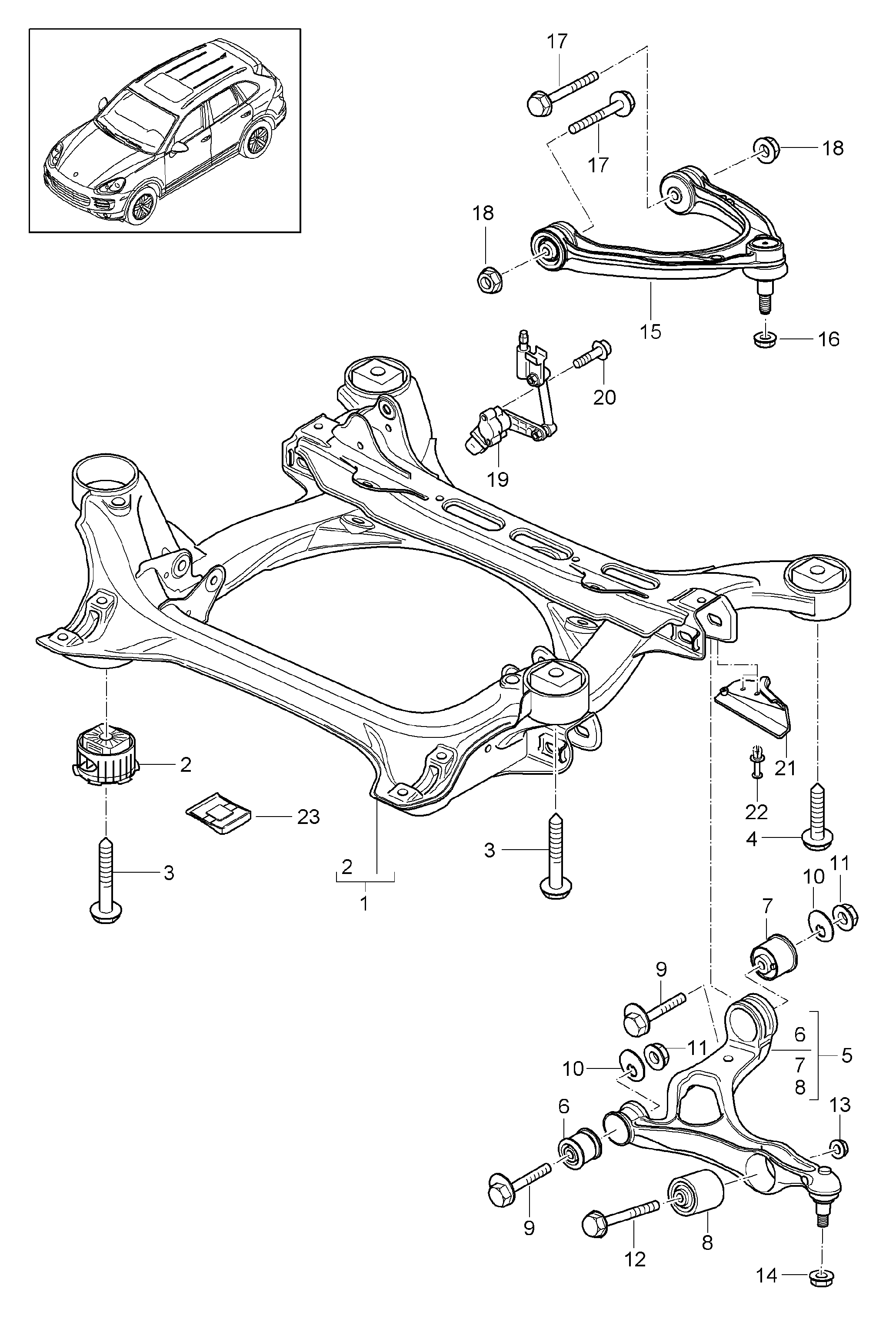 Porsche 955 341 133 01 - Bush of Control / Trailing Arm parts5.com