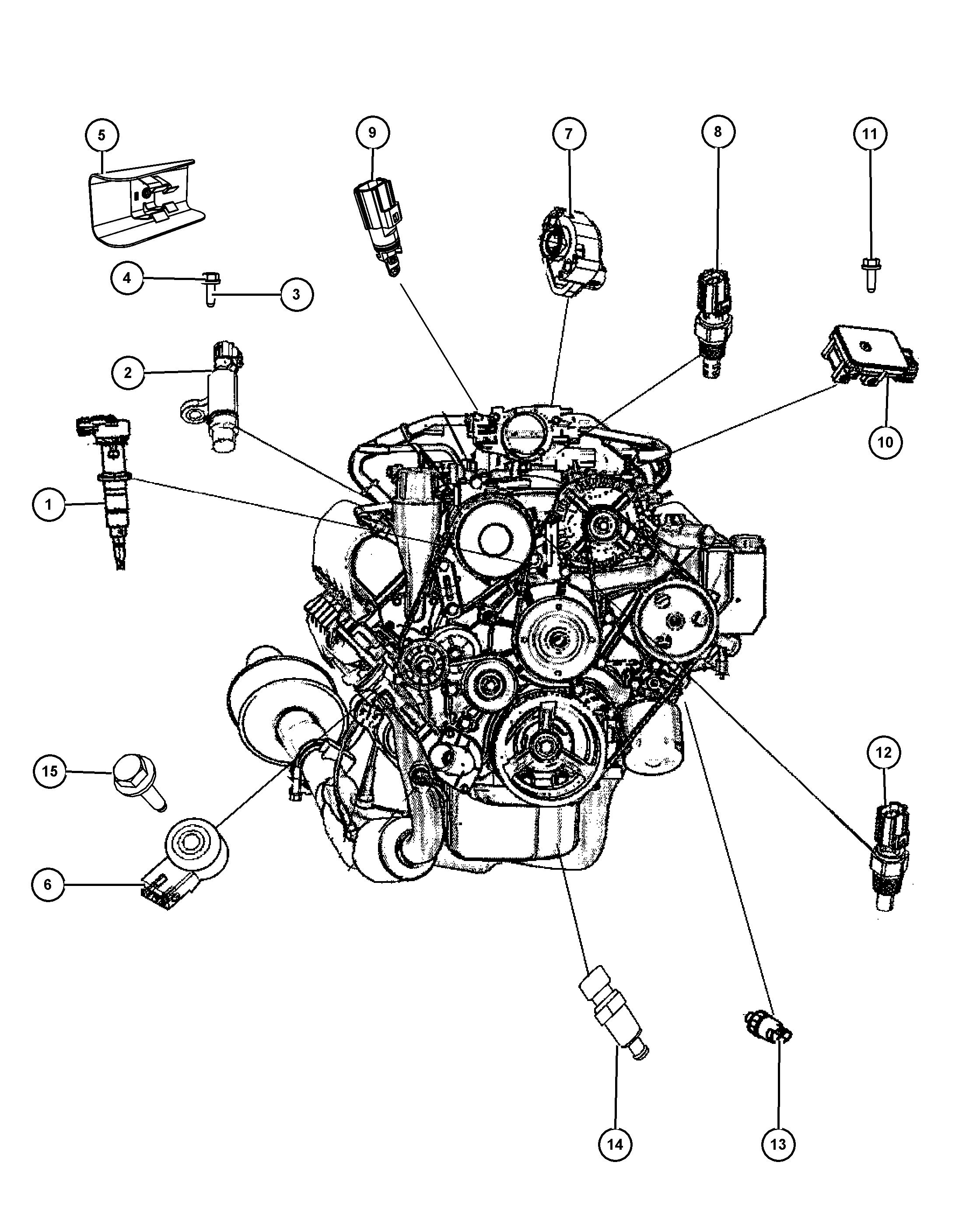 Jeep 5033 316AA - Senzor detonantnog izgaranja parts5.com