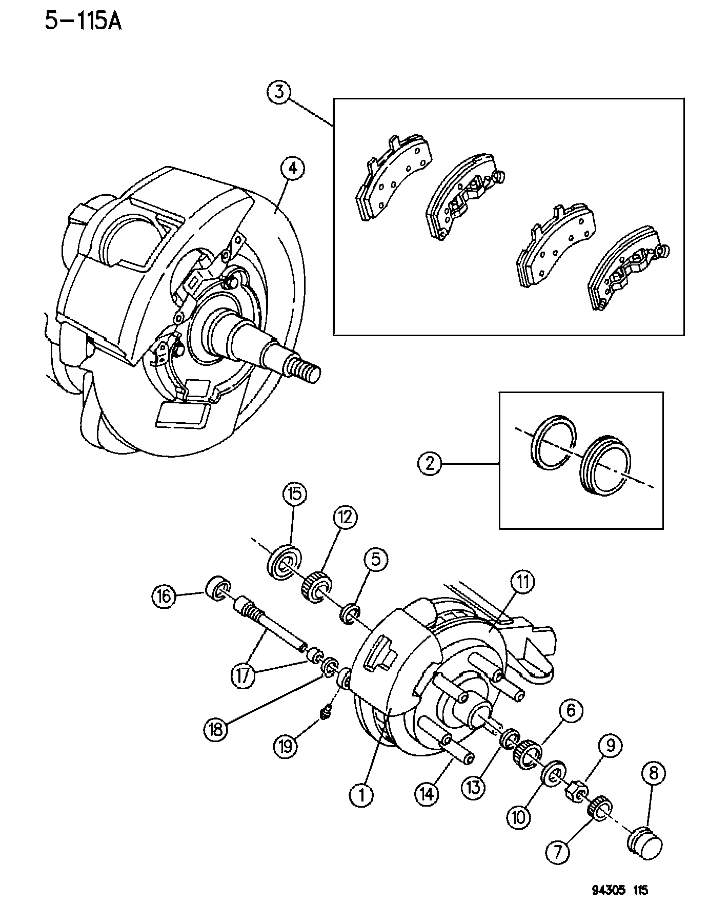 Chrysler 474 6371 - Brake Pad Set, disc brake parts5.com