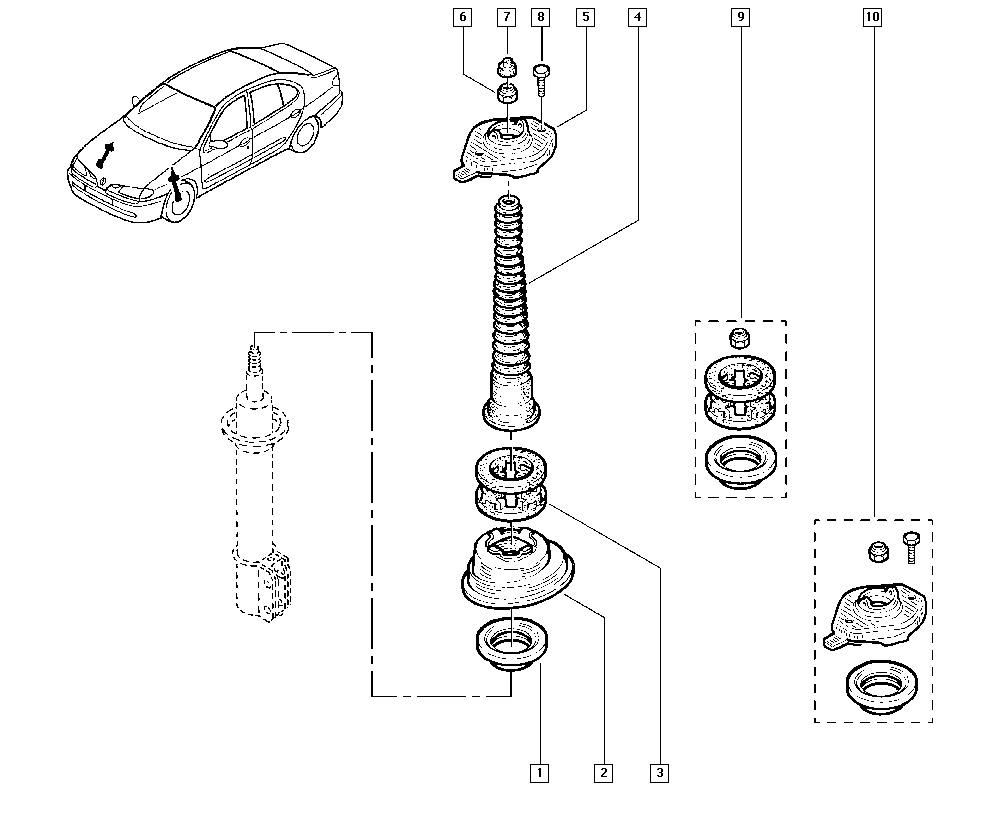 RENAULT TRUCKS 7700777654 - Тампон на макферсън parts5.com