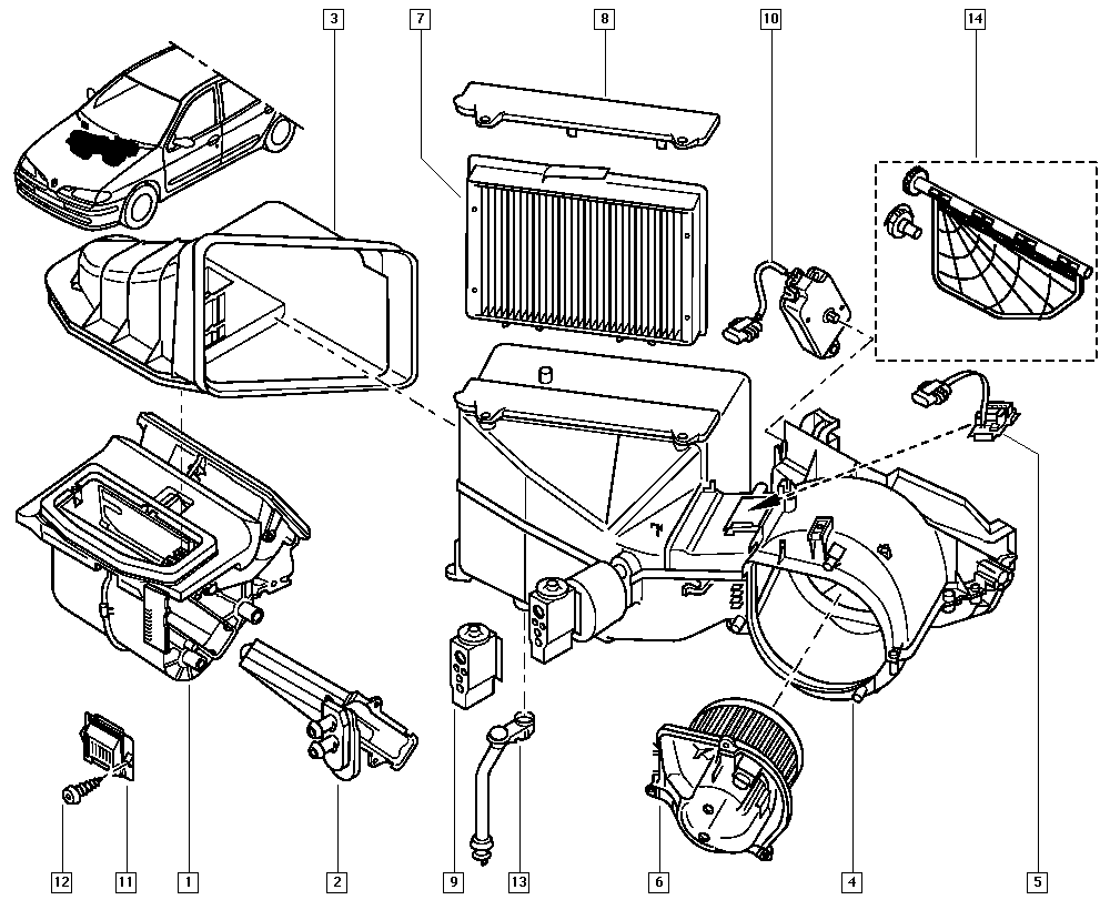 RENAULT 77 01 204 680 - Топлообменник, отопление на вътрешното пространство parts5.com