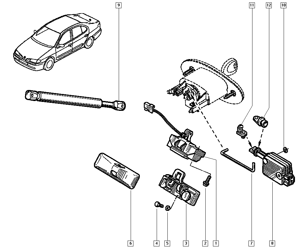 RENAULT 7700838612 - Gas Spring, boot, cargo area parts5.com