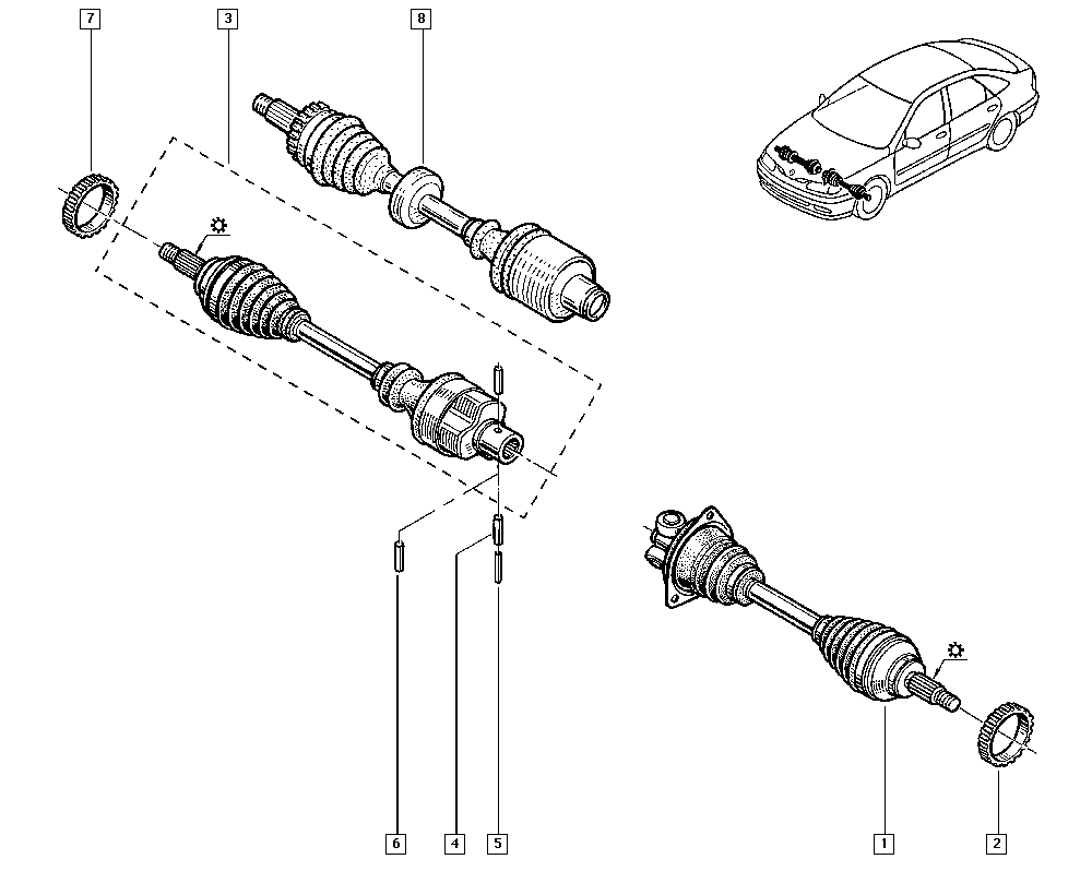 RENAULT 8200029444 - Wał napędowy parts5.com