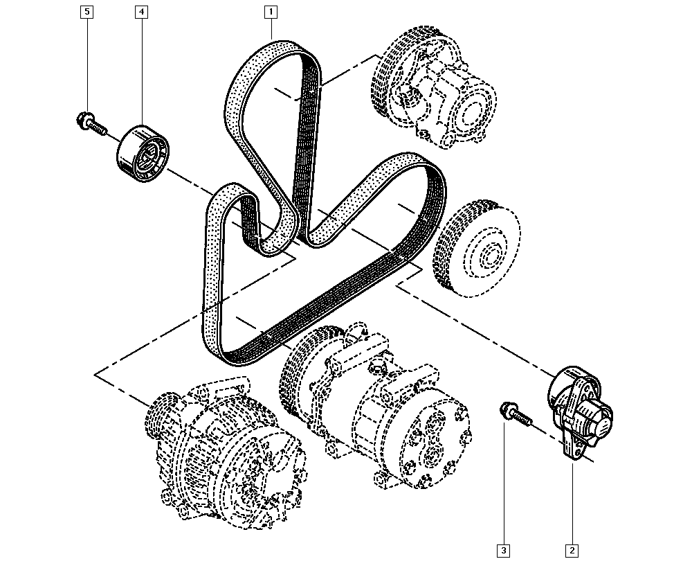 RENAULT 77 00 101 261 - Keilrippenriemen parts5.com