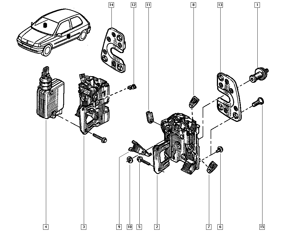 DACIA 7701 039 565 - Stellelement, Zentralverriegelung parts5.com