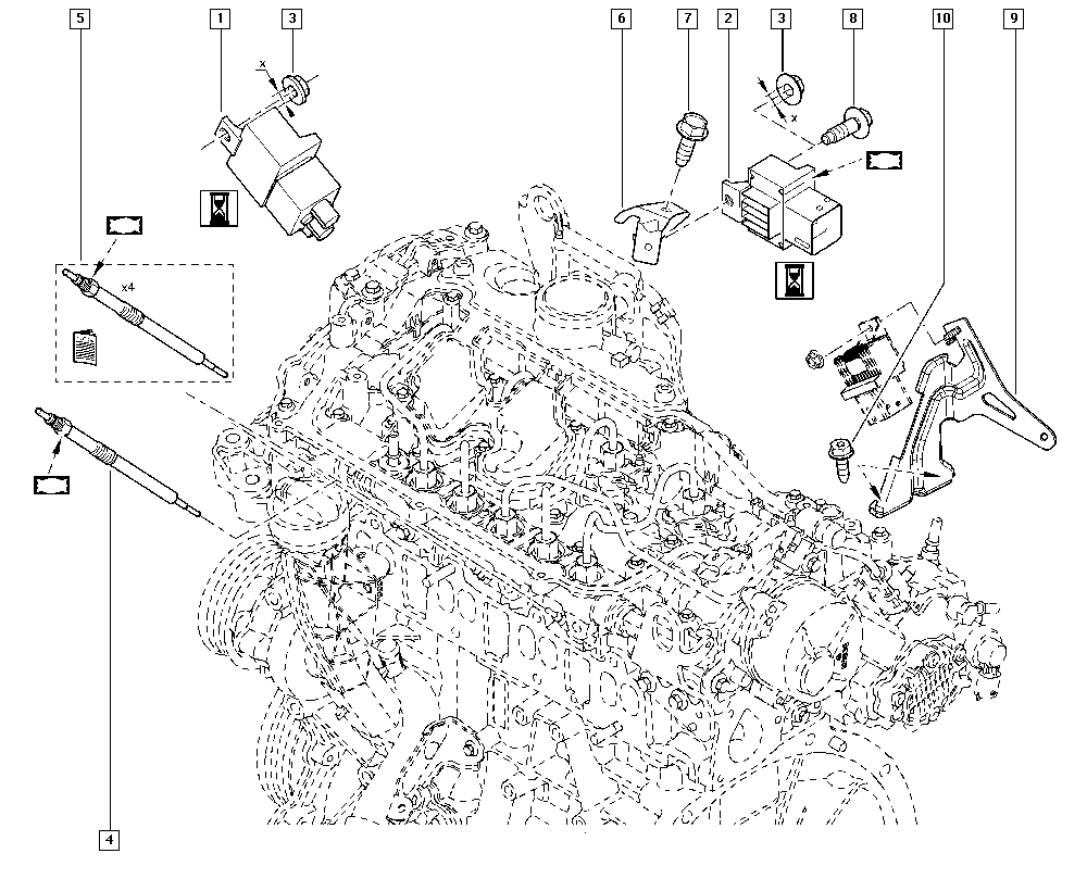 FIAT 9640469680 - Upravljački uređaj, vrijeme grijanja parts5.com