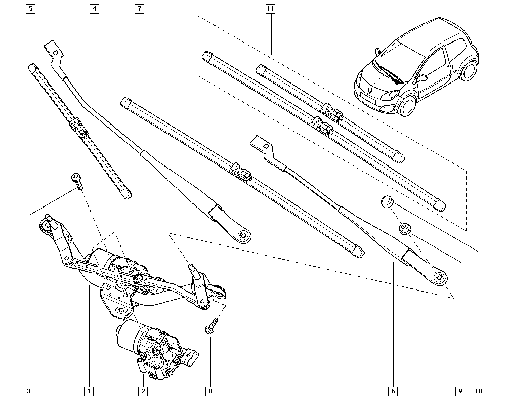 RENAULT 288907261R - Lamela stergator parts5.com