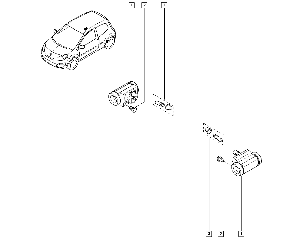 RENAULT 7701067647 - Колесный тормозной цилиндр parts5.com