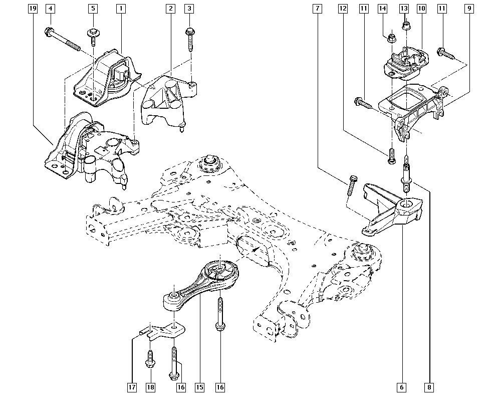 RENAULT 11 23 836 65R - Окачване, двигател parts5.com